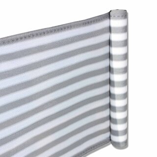 Balkon Sichtschutz 0,90 x 5m Grau Weiß